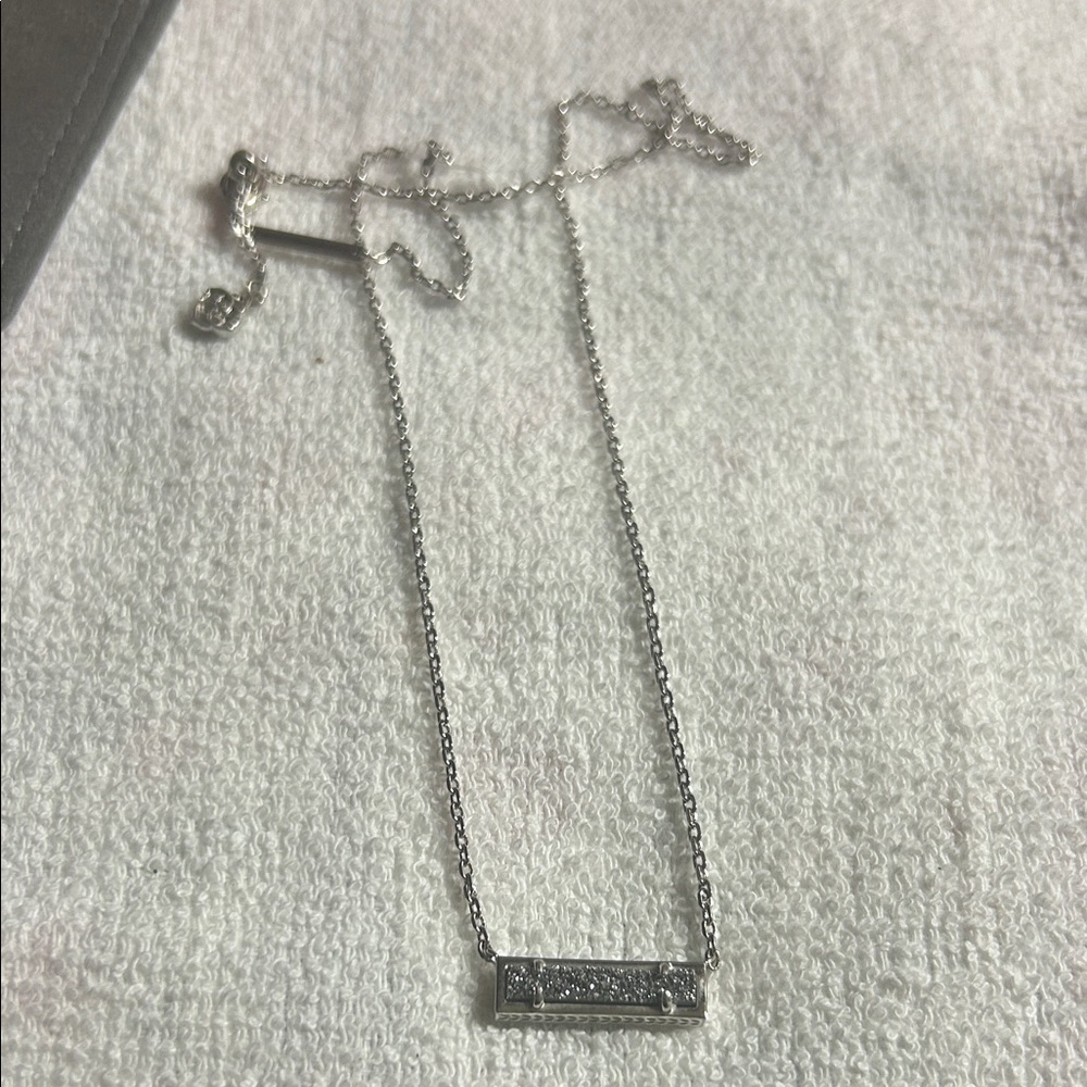 Kendra Scott Silver Bar Necklace -‎ Adjustable